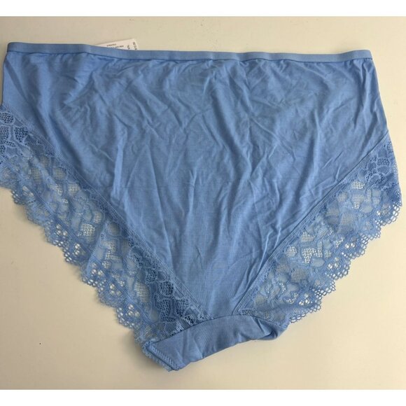 Soma Embraceable Lace High Leg Briefs Panties Size XXL Blue Peach NWT - Picture 9 of 11